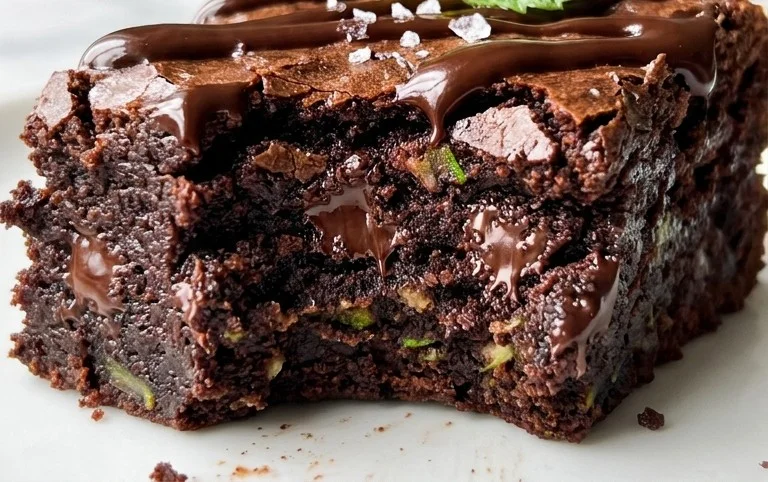 Fudgy Dark Chocolate Zucchini Brownies Recipe