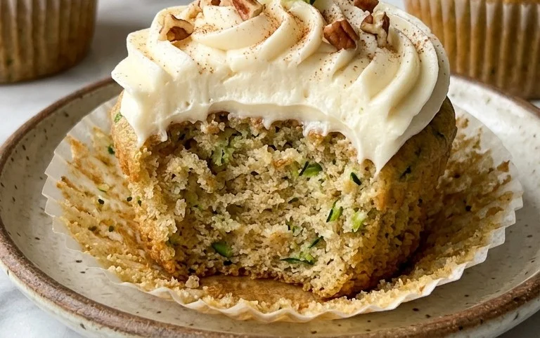 Zucchini Cupcakes with Cream Cheese Frosting